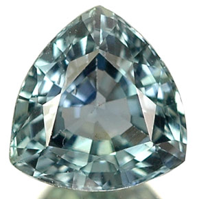 1.08캐럿 천연 푸르스름한 그린 사파이어, 트릴리언, 6.2×6 mm, VS