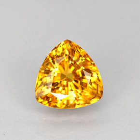 1.14캐럿 천연 골든 옐로우 사파이어, 트릴리언, 6.2×6 mm, VS