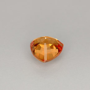 1.11캐럿 천연 옐로우 오렌지 사파이어, 트릴리언, 6.3×6.2 mm, VS