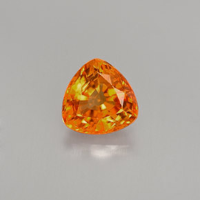 1.11캐럿 천연 골든 오렌지 사파이어, 트릴리언, 6.2×6.2 mm, VS