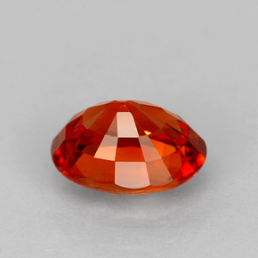 1.17캐럿 천연 붉은빛 오렌지 사파이어, 타원형 컷, 7×5.3 mm, VVS-VS