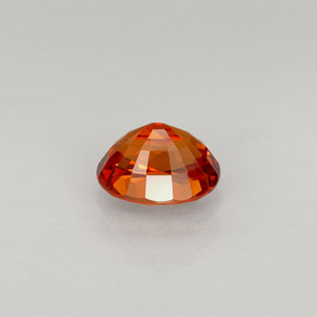1.06캐럿 천연 붉은빛 오렌지 사파이어, 타원형 컷, 6.5×4.8 mm, VVS-VS