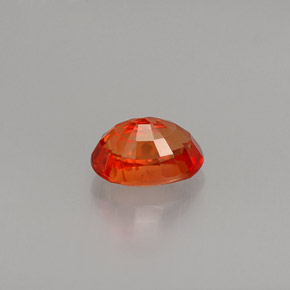1.09캐럿 천연 레드 오렌지 사파이어, 타원형 컷, 6.7×4.7 mm, VS