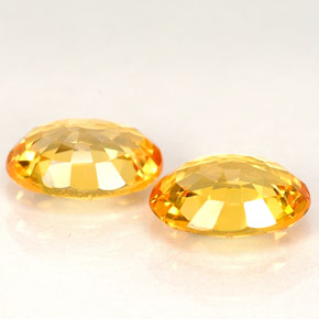 캐럿 천연 골든 옐로우 사파이어 보석, 타원형 컷, 7×5.2 mm, VVS