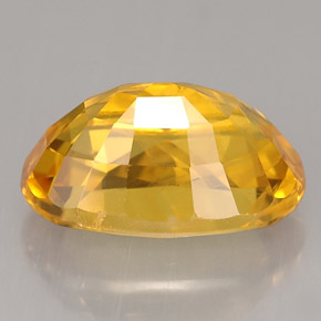 4.33캐럿 천연 골든 옐로우 사파이어, 타원형 컷, 11.3×7.3 mm, VS-SI