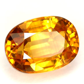 2.46캐럿 천연 골든 옐로우 사파이어, 타원형 컷, 8.8×6.4 mm, VVS-VS