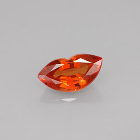 1.25캐럿 천연 붉은빛 오렌지 사파이어, 멋진 모양, 8.8×4.7 mm, VS