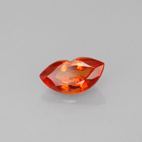 1.25캐럿 천연 붉은빛 오렌지 사파이어, 멋진 모양, 8.8×4.7 mm, VS