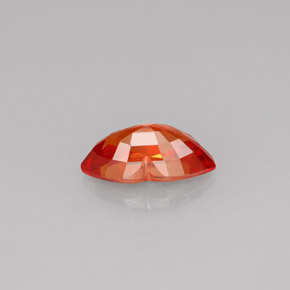 1.25캐럿 천연 붉은빛 오렌지 사파이어, 멋진 모양, 8.8×4.7 mm, VS
