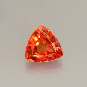 0.99캐럿 천연 붉은빛 오렌지 사파이어, 트릴리언, 6.2×6.2 mm, VVS-VS