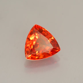 0.99캐럿 천연 붉은빛 오렌지 사파이어, 트릴리언, 6.2×6.2 mm, VVS-VS
