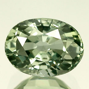 1.50캐럿 천연 그린 사파이어, 타원형 컷, 7.1×5.3 mm, VS-SI
