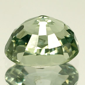 1.50캐럿 천연 그린 사파이어, 타원형 컷, 7.1×5.3 mm, VS-SI