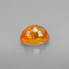 1.50캐럿 천연 옐로우 오렌지 사파이어, 타원형 컷, 7.1×5.2 mm, VS-SI