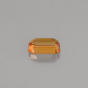 0.75캐럿 천연 오렌지 사파이어, 에메랄드 컷, 6.1×4.1 mm, VS