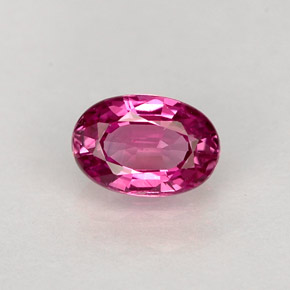 0.64캐럿 천연 퍼플 핑크 사파이어, 타원형 컷, 6.1×4.2 mm, VVS-VS