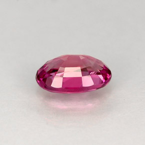 0.64캐럿 천연 퍼플 핑크 사파이어, 타원형 컷, 6.1×4.2 mm, VVS-VS
