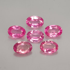 캐럿 천연 퍼플 핑크 사파이어 보석, 타원형 컷, 6×4 mm, VS