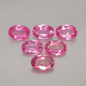 캐럿 천연 퍼플 핑크 사파이어 보석, 타원형 컷, 6×4 mm, VS