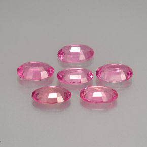 캐럿 천연 퍼플 핑크 사파이어 보석, 타원형 컷, 6×4 mm, VS