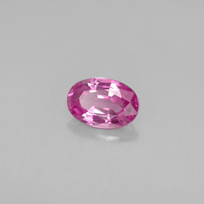 0.59캐럿 천연 퍼플 핑크 사파이어, 타원형 컷, 6×4.1 mm, VVS