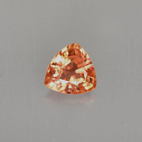 0.86캐럿 천연 옐로우 오렌지 사파이어, 트릴리언, 6×5.8 mm, VVS-VS