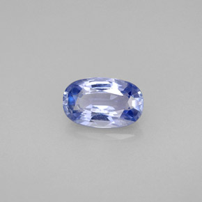 1.57캐럿 천연 라이트 블루 사파이어, 타원형 컷, 8.5×5.3 mm, VS