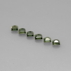 캐럿 천연 푸르스름한 그린 사파이어 보석, 스퀘어, 3.9×3.8 mm, VVS-VS