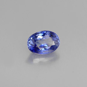 0.92캐럿 천연 콘플라워 블루 사파이어, 타원형 컷, 6.4×4.6 mm, VS