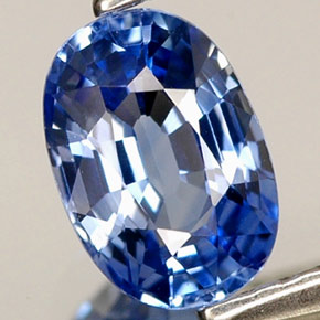 0.79캐럿 천연 콘플라워 블루 사파이어, 타원형 컷, 6.4×4.4 mm, VVS-VS