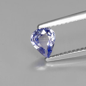 0.60캐럿 천연 바이올렛 블루 사파이어, 배 모양, 6.1×4.9 mm, VVS