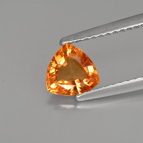 0.87캐럿 천연 골든 오렌지 사파이어, 트릴리언, 6.1×6 mm, VS
