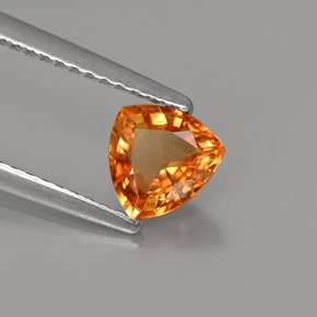 0.87캐럿 천연 골든 오렌지 사파이어, 트릴리언, 6.1×6 mm, VS