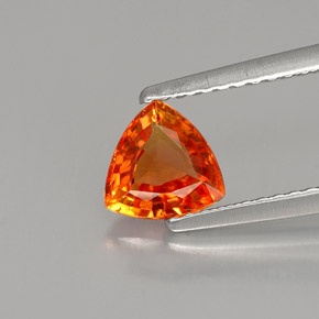 0.88캐럿 천연 골든 오렌지 사파이어, 트릴리언, 6.2×6.1 mm, VS