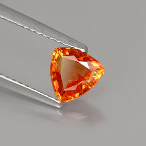 0.88캐럿 천연 골든 오렌지 사파이어, 트릴리언, 6.2×6.1 mm, VS