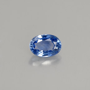 0.66캐럿 천연 콘플라워 블루 사파이어, 타원형 컷, 5.9×4.2 mm, VVS-VS