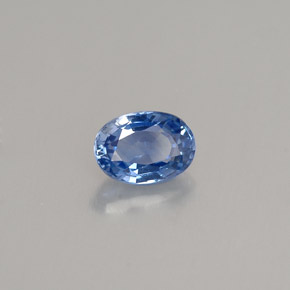 0.66캐럿 천연 콘플라워 블루 사파이어, 타원형 컷, 5.9×4.2 mm, VVS-VS