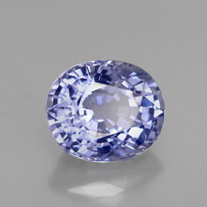 4.06캐럿 천연 바이올렛 블루 사파이어, 타원형 컷, 9.8×8.3 mm, IF