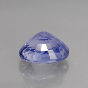 4.06캐럿 천연 바이올렛 블루 사파이어, 타원형 컷, 9.8×8.3 mm, IF