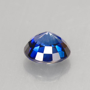 1.47캐럿 천연 로열 블루 사파이어, 라운드 컷, 6.53 mm, IF