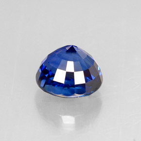 1.55캐럿 천연 로열 블루 사파이어, 라운드 컷, 6.23 mm, IF