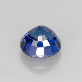 1.23캐럿 천연 로열 블루 사파이어, 라운드 컷, 5.91 mm, IF