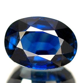 1.46캐럿 천연 블루 사파이어, 타원형 컷, 7.7×5.6 mm, VVS