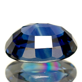 1.46캐럿 천연 블루 사파이어, 타원형 컷, 7.7×5.6 mm, VVS