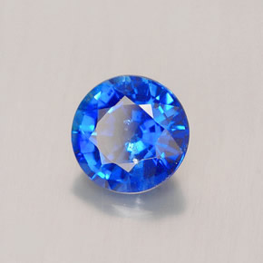 2.16캐럿 천연 콘플라워 블루 사파이어, 라운드 컷, 7.29 mm, VVS
