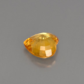 0.95캐럿 천연 골든 오렌지 사파이어, 하트 모양, 6.2×5.9 mm, VVS
