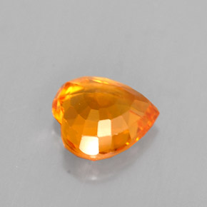 1.10캐럿 천연 만다린 오렌지 사파이어, 하트 모양, 6.3×6.3 mm, VVS
