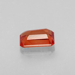0.73캐럿 천연 붉은빛 오렌지 사파이어, 에메랄드 컷, 6×4.1 mm, VVS-VS