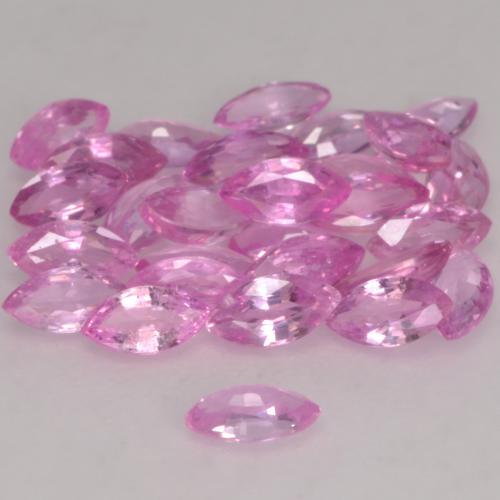 2.91캐럿 천연 라이트 핑크 사파이어 보석, 마퀴즈, 4.2×2.2 mm, VVS