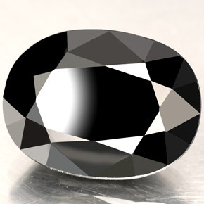 15.71캐럿 천연 검정색 사파이어, 타원형 컷, 17.1×12.8 mm, 불투명체